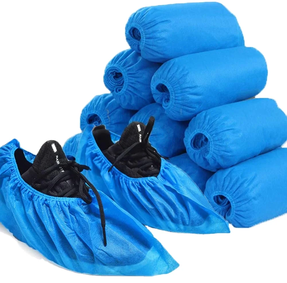 High quality non-woven fabric elastic band breathable dustproof anti-slip disposable shoes covers