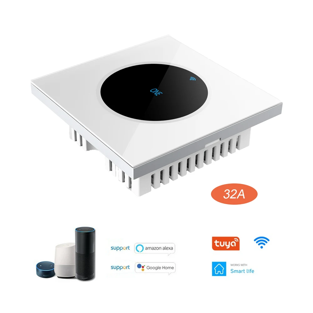 1 Gang 40A Remote Control Wall Touch App WiFi Smart Light Wireless Switch