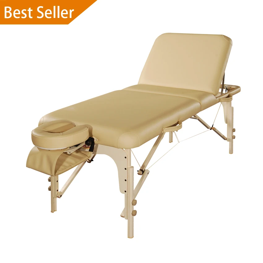 Mt Luban Nadine Factory Manufacture New Design 3 Section Professional Portable Thai Folding Massage Table Massage Bed Lash Bed