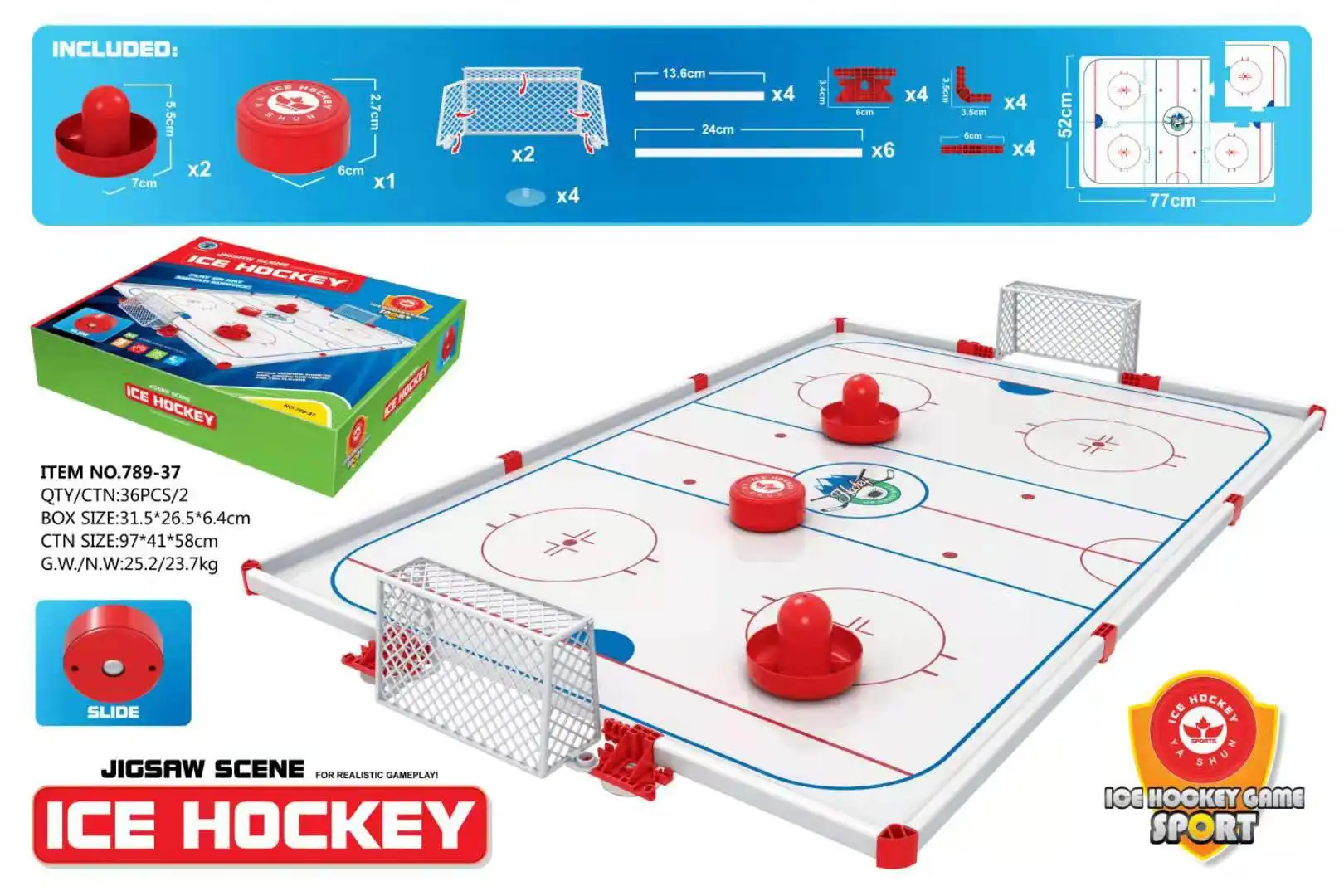 2 in1Puzzle scene competitive hockey combination sport game toys educational toys for kids