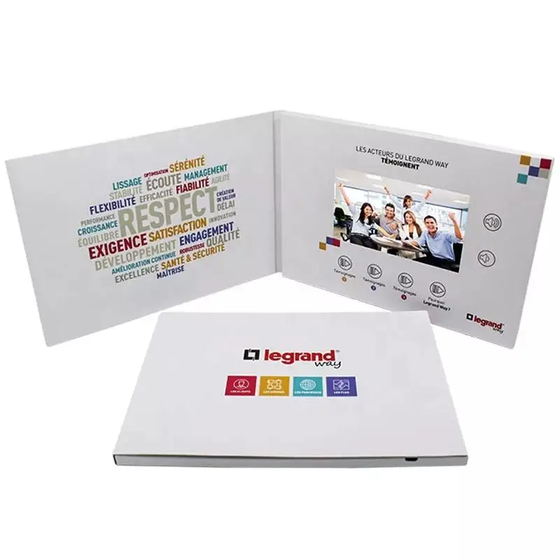 Customize Video Photo Play Book with LCD 2.4 4.3 5 7 10 inch Screen Video Player Book