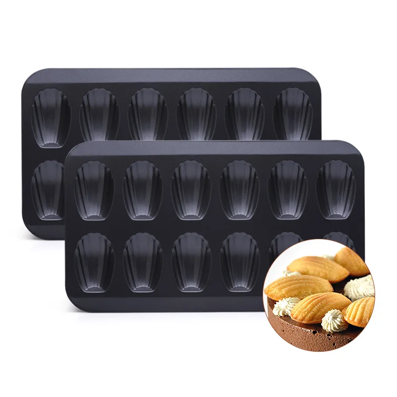 12 holes stainless steel shell shape cake pan for baking