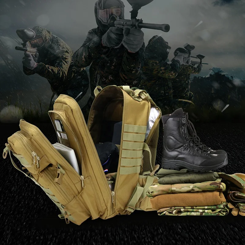 Wholesale Tactical Backpack Molle Camouflage Tactical Range Backpack Multifunctional Asssult Tactical Waterproof Backpack