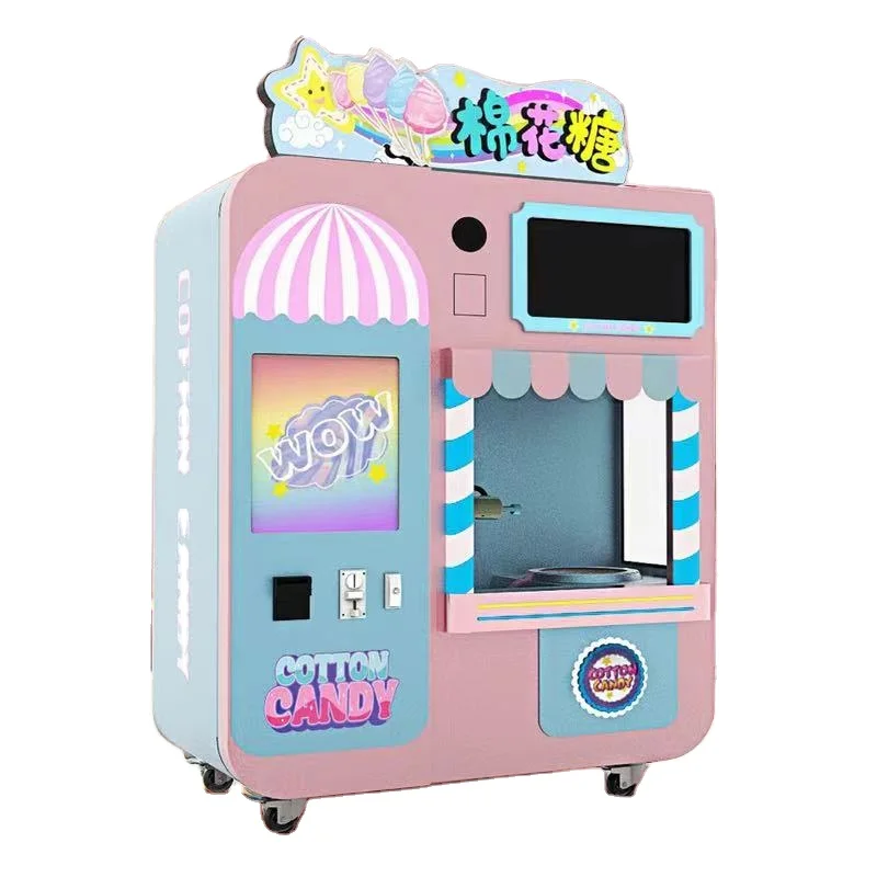 new style floss commercial maker vending fully automatically sugar stick cotton candy machine price  for Amusement park