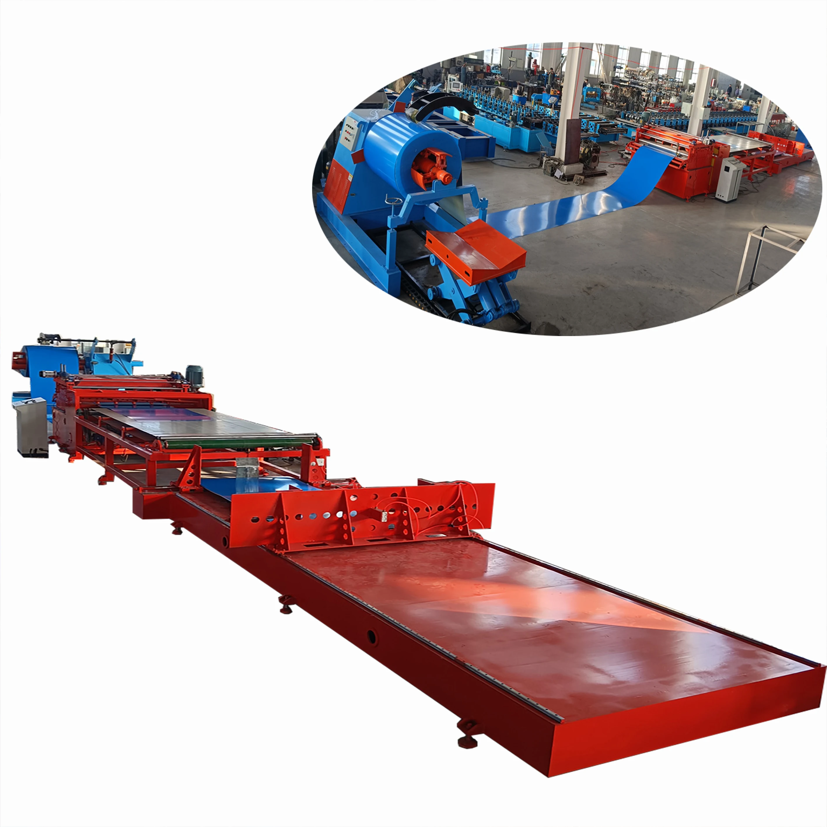 Semi-Automatic Cut to Length Metal Steel Sheet Coil Rewinding and Slitter Slitting Machine Production Line