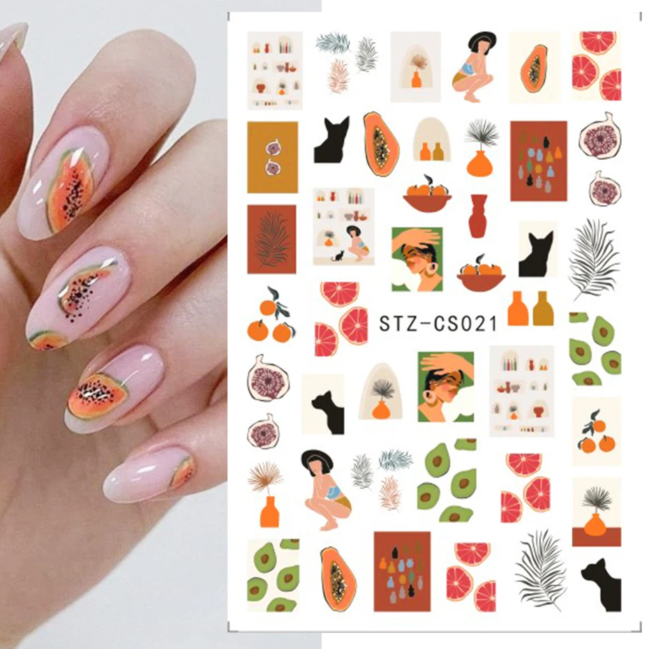 STZCS 3D Wholesale DIY Nails Art Stickers  Wraps Foil manicure