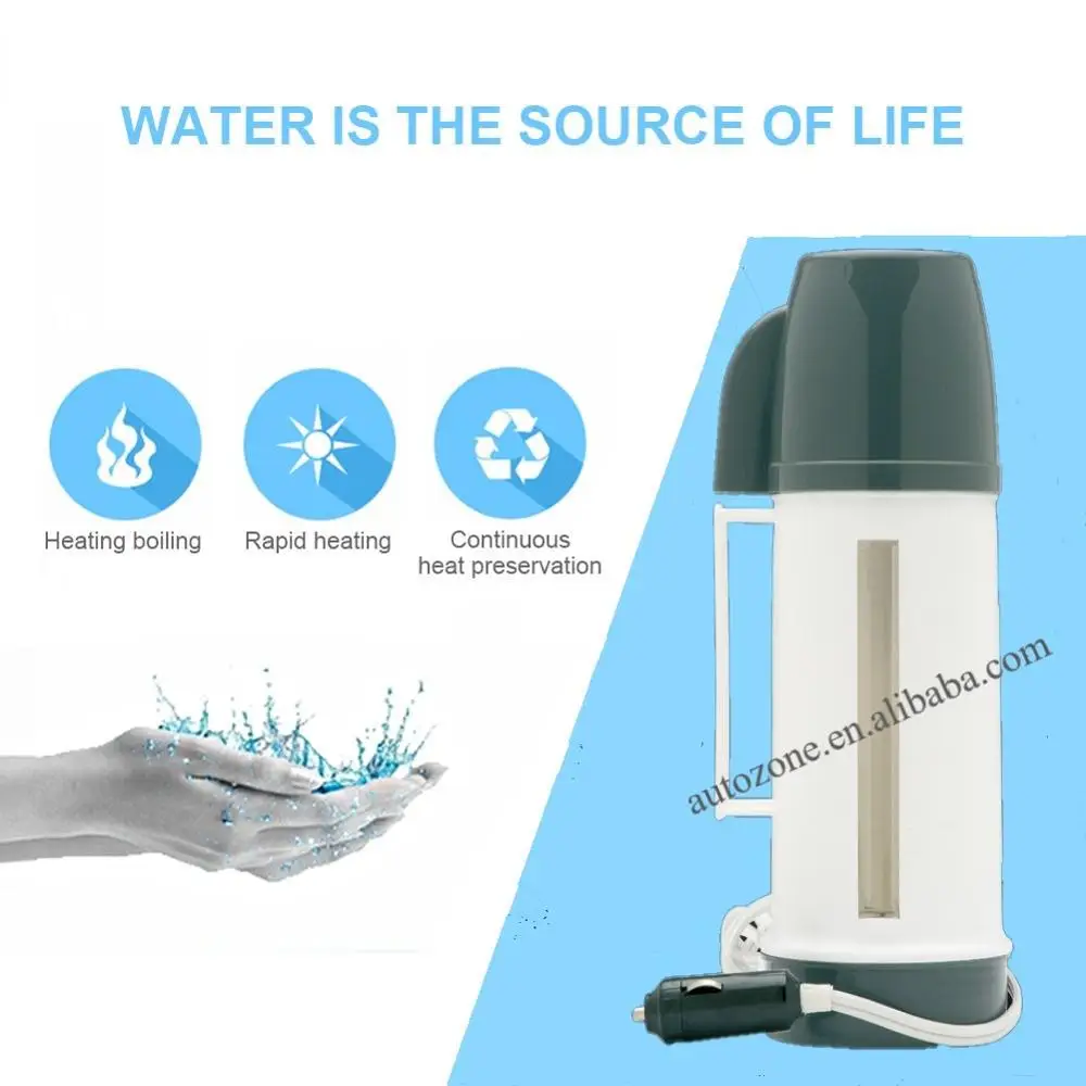 
Uniox Car Cigarette-Lighter DC12V/150W Car Electric Kettle Boil Water Heating Cup Boiling Kettle Automatic Working (Gray) 