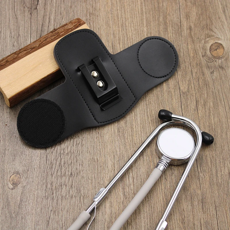 Stethoscope Holder Hip Clip with Magnetic Closure PU Leather Stethoscope Tape Holder