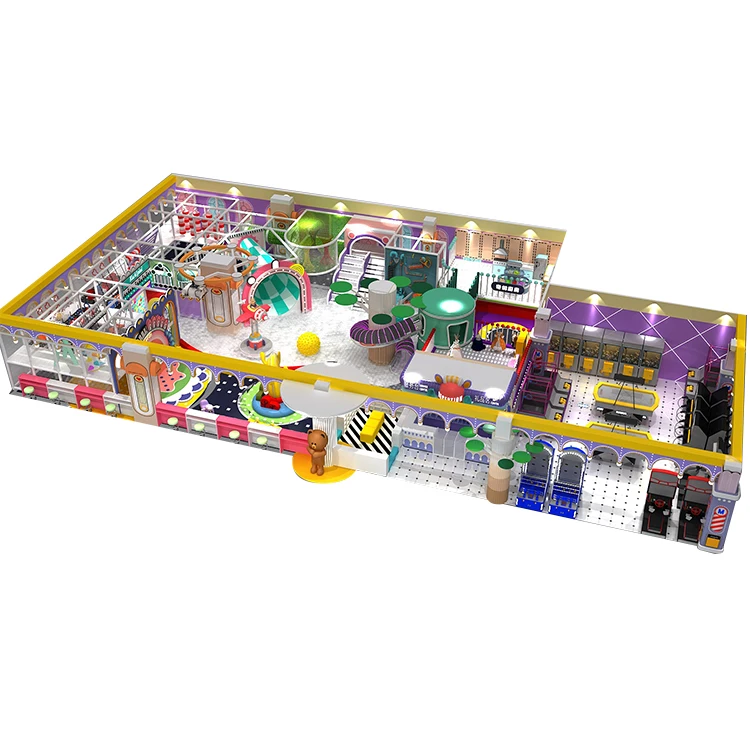 223 Sqm 4.5 M Height Commercial Forest Theme Indoor Playground Equipment Jungle Soft Play Area