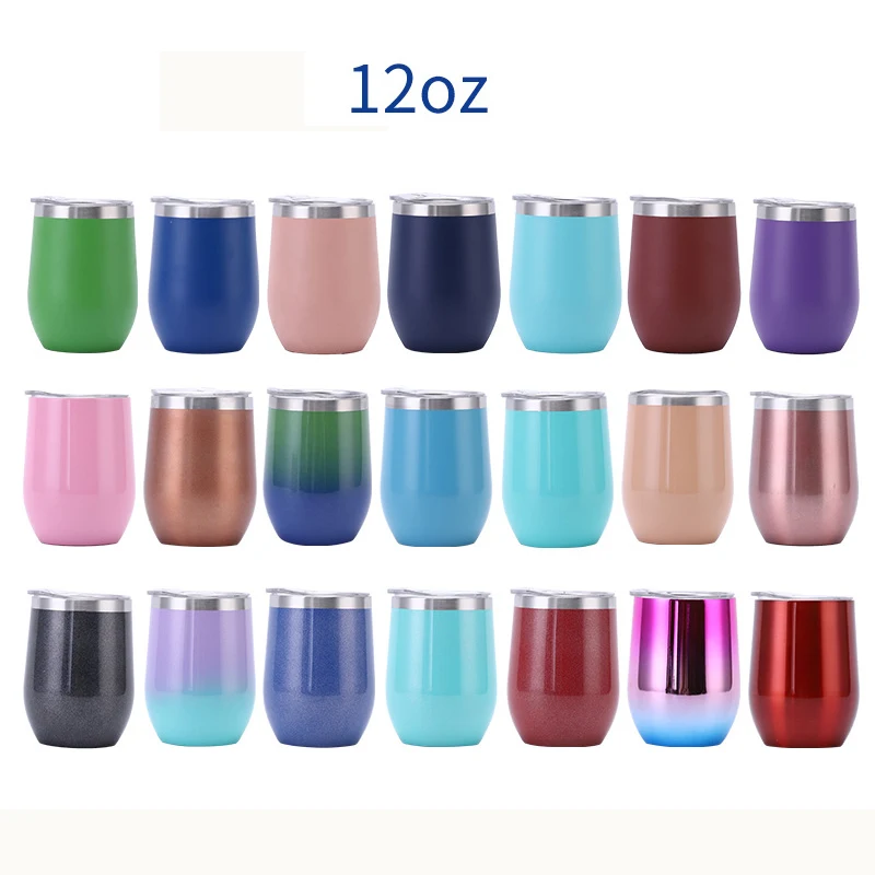 Baming 12oz Stainless Steel Coffee Vacuum Insulated / Cold Preservation Red Wine Cup with Lid for Car Mug