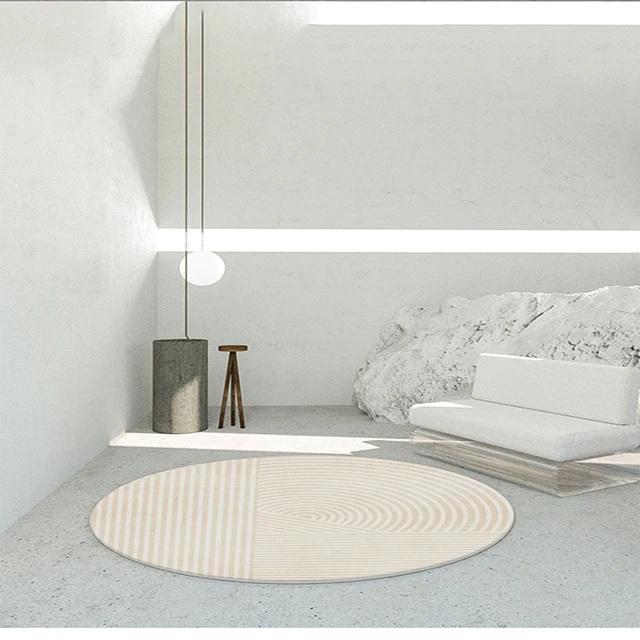 Light Luxury Round Rugs Living Room Sofa Study Bedroom Bedside Computer Chair Round Rugs Handmade Custom Carpets