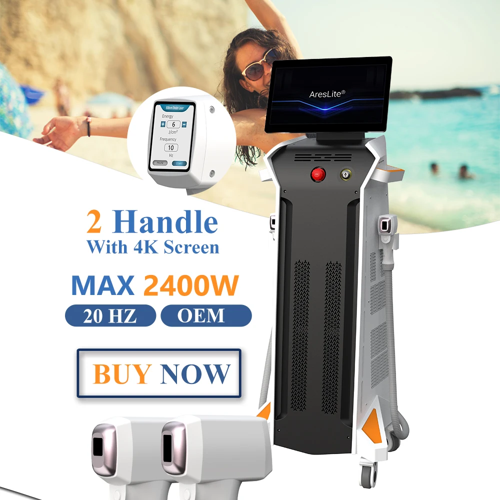 Новое поступление, IPL, некристаллическая 1200 Вт, 1800 Вт, 2400 Вт, Диодная лазерная эпиляция, 755 808 нм, 1064 Диодная лазерная эпиляция, цена