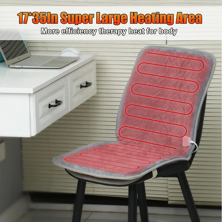 USB Heated Seat Cushion  Large Heating Area Warmer Seat Cover Therapy Heating Pad For Office Chair