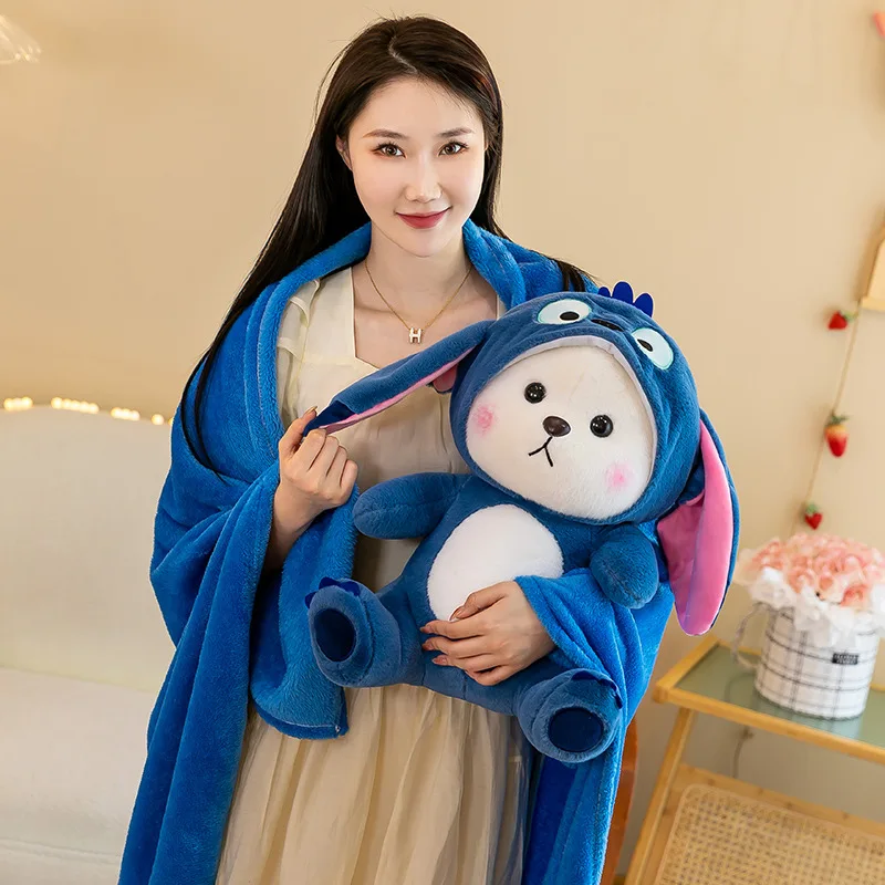 Cartoon throw pillow blanket 2-in-1 Car comforter blanket for children