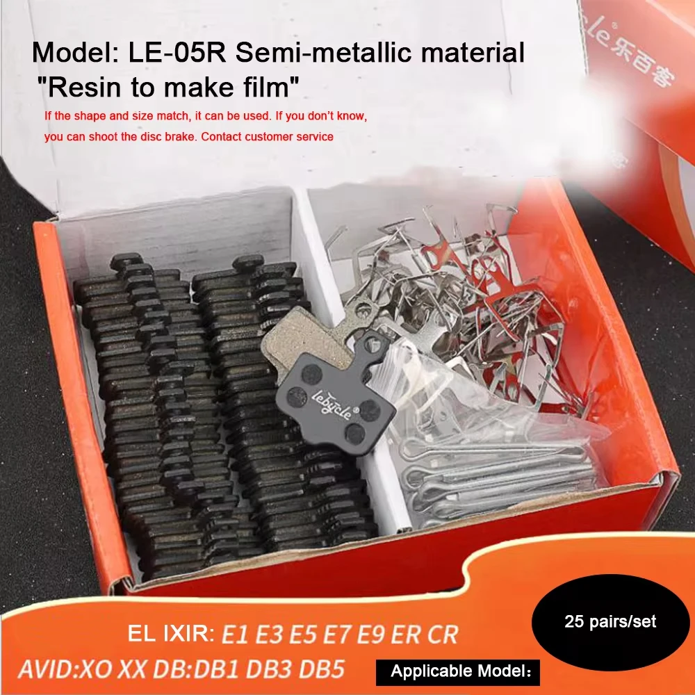25 Pair MTB Bicycle Disc Brake Pads Resin/Metal/Ceramic Road Bike Hydraulic Brake Pads Universal