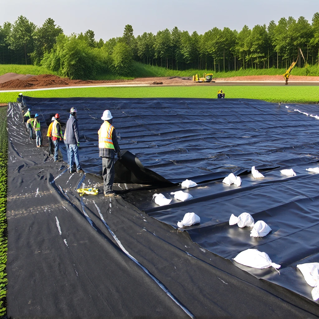 Waterproof High Density Polyethylene Liner Geomembranas Hdpe Pond Liner for Shrimp Farm Hdpe Geomembrane Sheet
