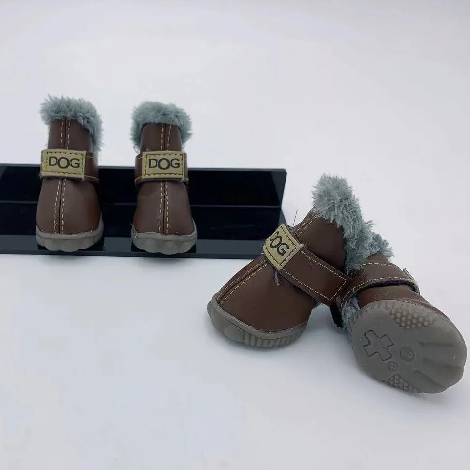 JOYPET Colorful Waterproof Anti-Slip Winter Boots Pet Shoes Warm Dog Snow Boots Small Dog Puppy Cat