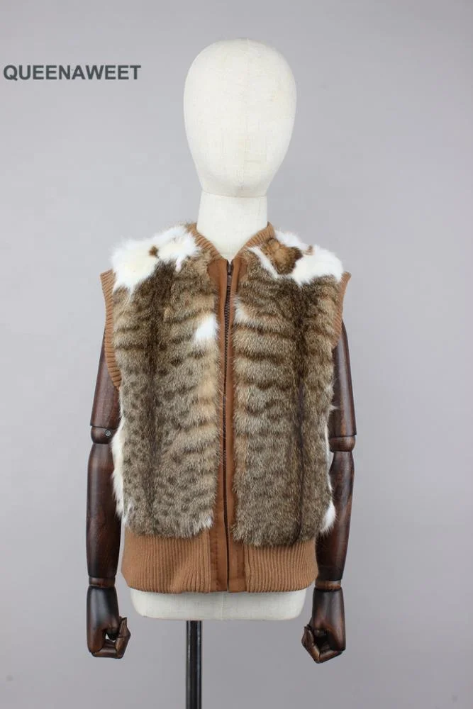 
Wholesale Soft Warming Children Fur Waistcoat Kids Rex rabbit Fur Vest Baby Girls 