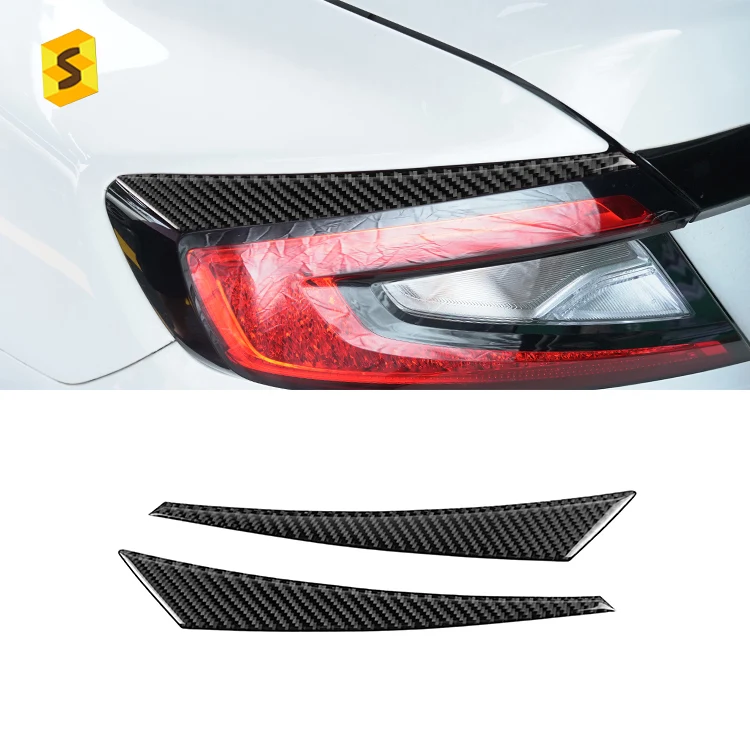 Shasha Carbon Fiber Car Exterior Accessories Carbon Fiber 2pcs Car Headlight Eyelid Eyebrow Cover For Subaru WRX 2022