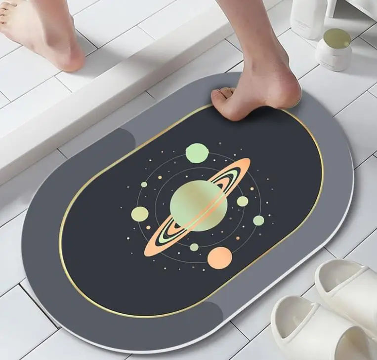 Custom Rug Logo Rubber Bath Mat Dries Quickly Carpet For Bathroom Foot Mat