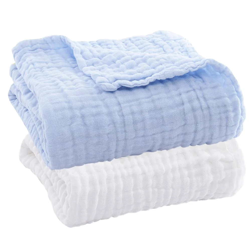 
 New fashion Baby Muslin Cotton Bath Also Usable as a Baby Blanket in stock 6 layers cotton gauze  