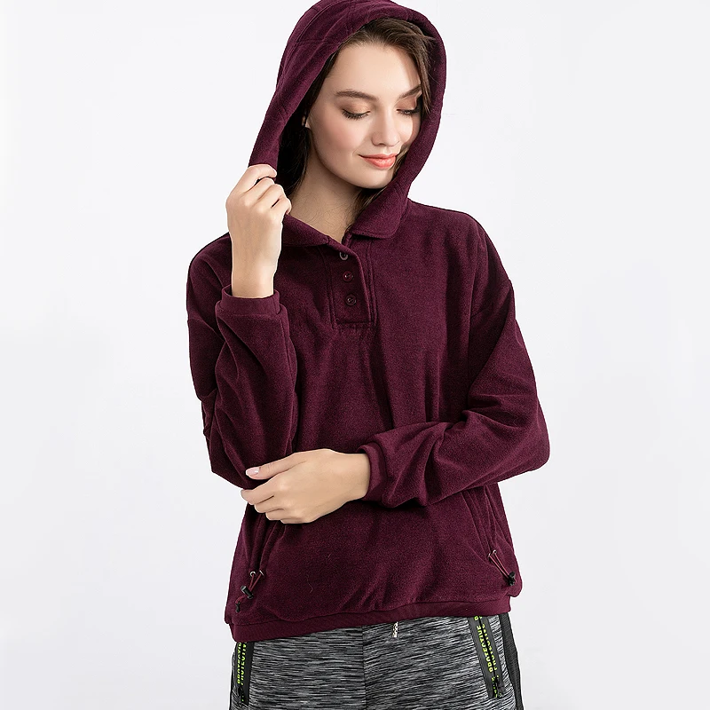 
Outdoor Sportswear Ladies Jackets with hat Soft-shell fleece Woman Sports Jackets warm breathable running hiking outside jackets 