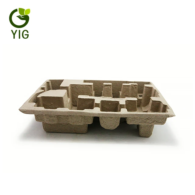 Degradable dry press pulp packaging recycle molded paper pulp box