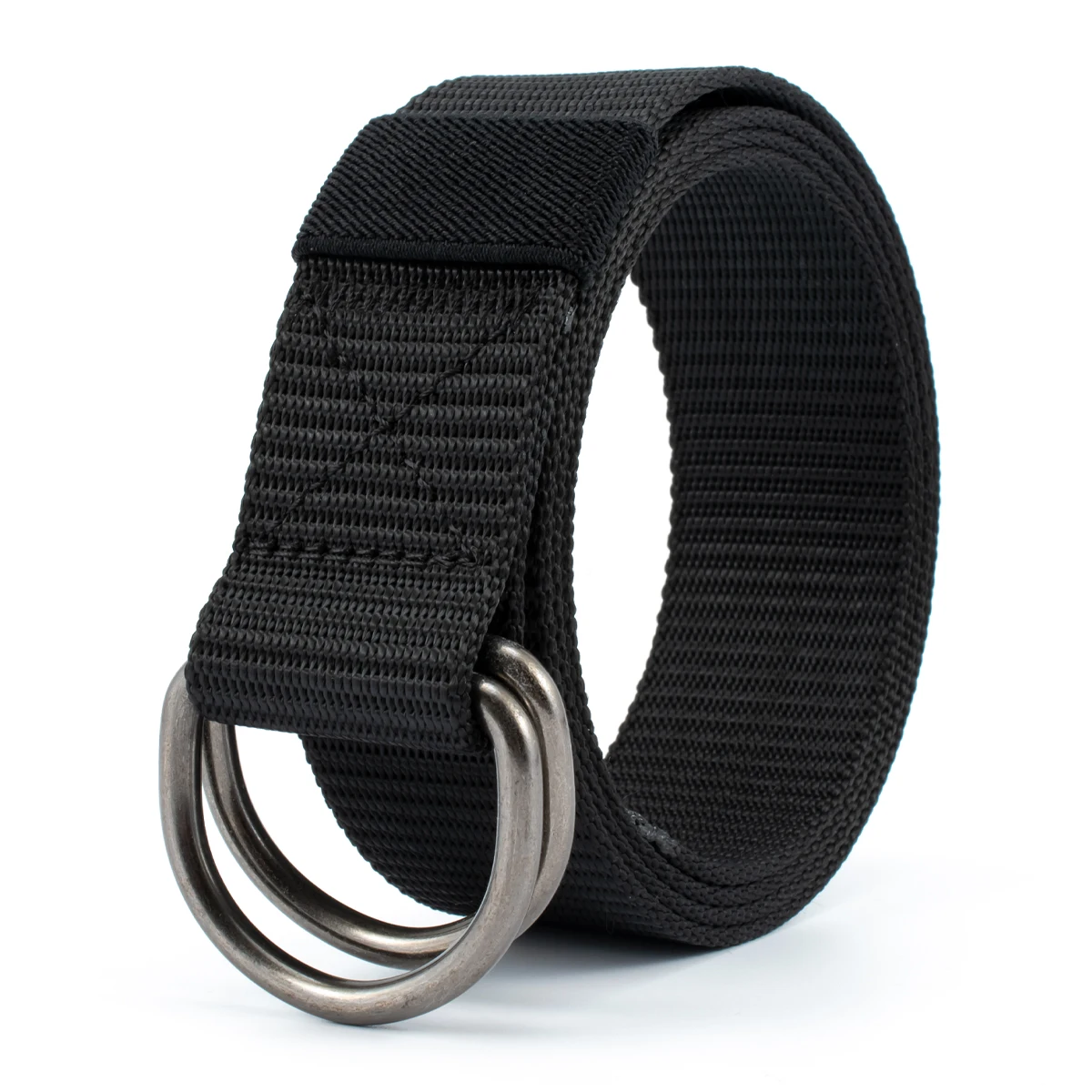 Lightweight Versatile Double D Ring Buckle Waist Webbing Strap Canvas  Belts For Streetwear