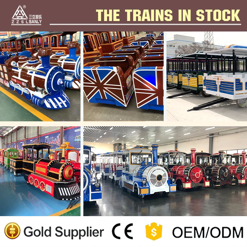 Factory Directly 27 Passengers Amusement Park Sightseeing Attraction Dotto Tourist Road Train Rides Electric Trackless Train