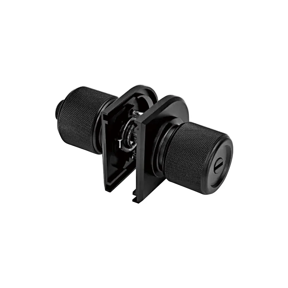 China Factory Glass Sliding Door Handle Locks With Key In Black For Frame Glass Pair of Door Handles Interior Door Handle