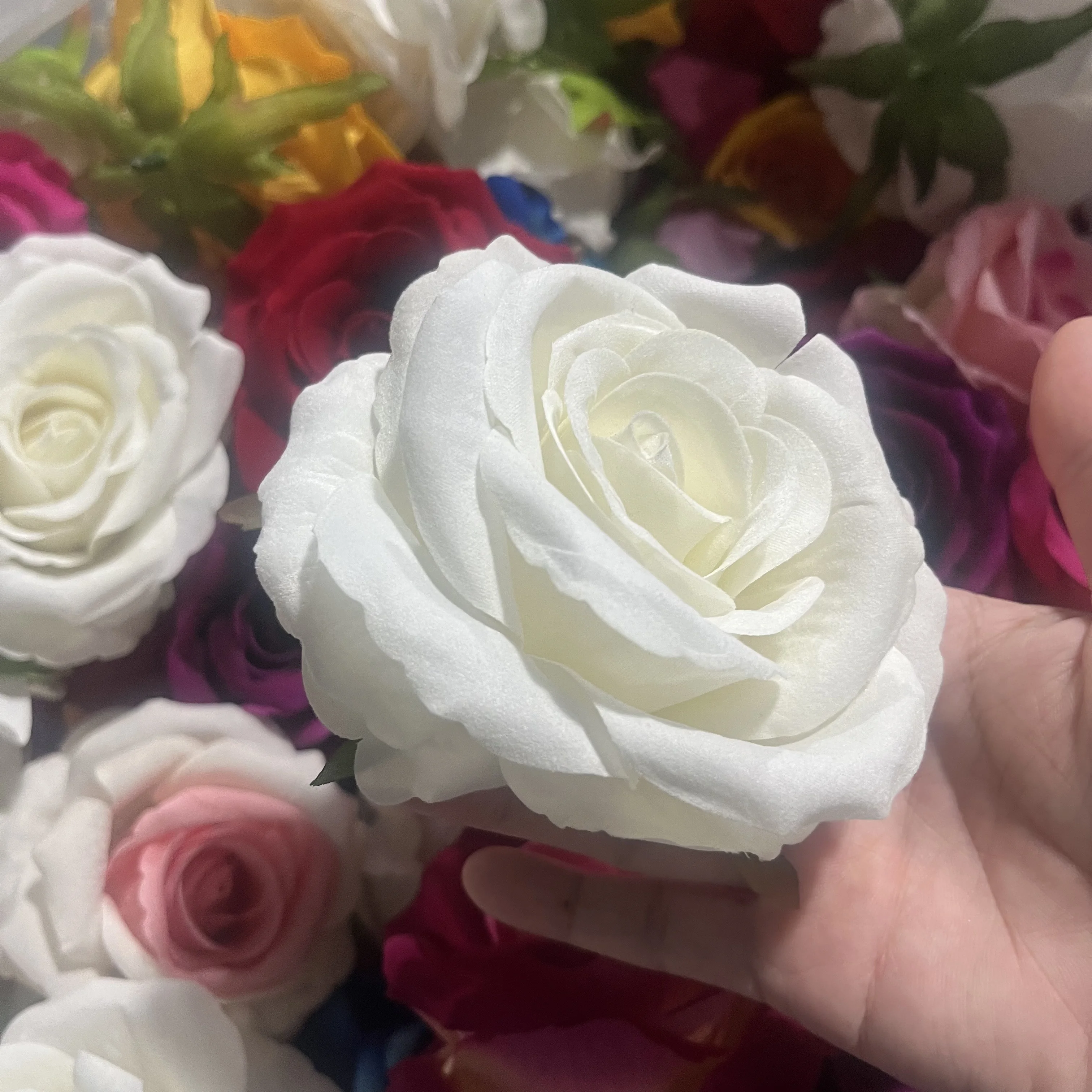 10cm Flannelette Rose Cake Decorating Artificial Flowers for Wedding Decoration Home Decor Flower