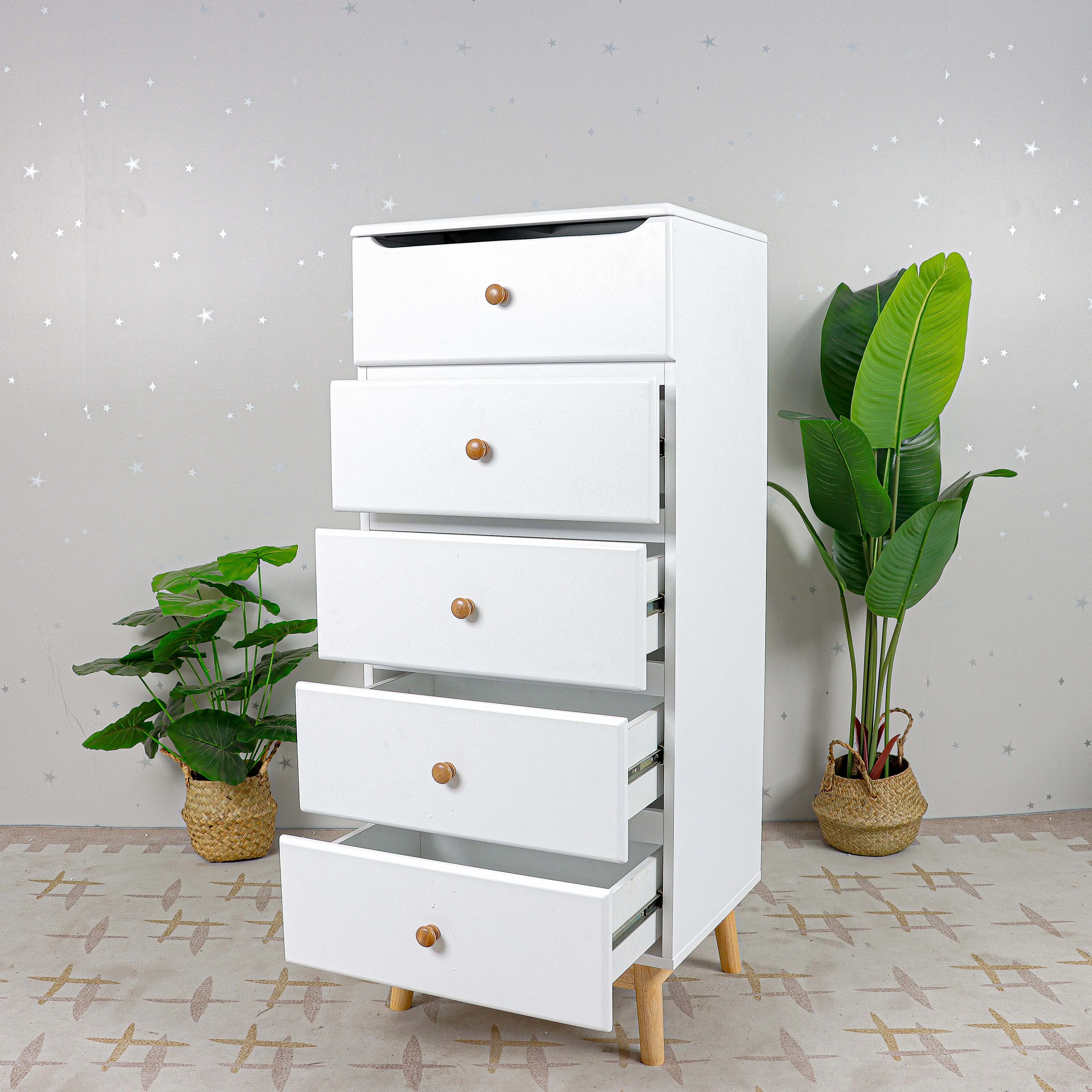 Dressing Table Set with Mirror and Drawers Wooden Home Cosmetic table storage cabinet with led mirrors and drawers for bedroom