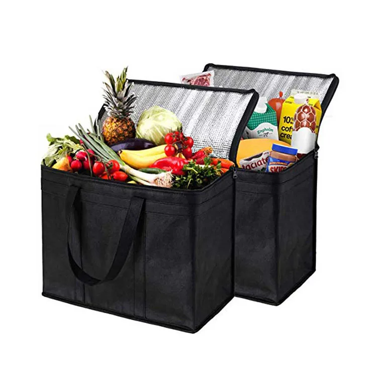 Wholesale Eco-friendly Insulated Reusable Grocery Bags Delivery Lunch Cooler Bag