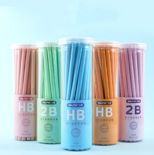 many style wholesale wooden cartoon color pencil set Environmental protection Warm color students write kids pencil set