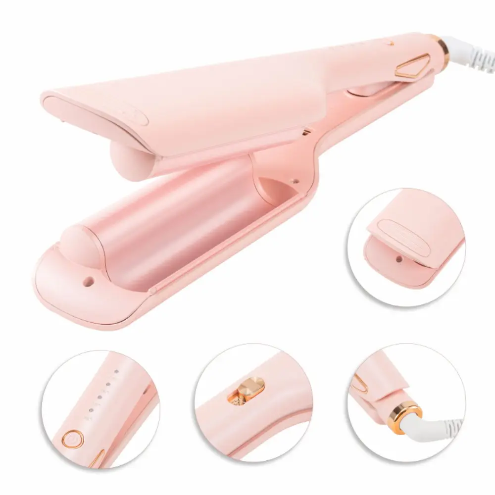 pink color new design hair curler deep hair waver hair curling wand