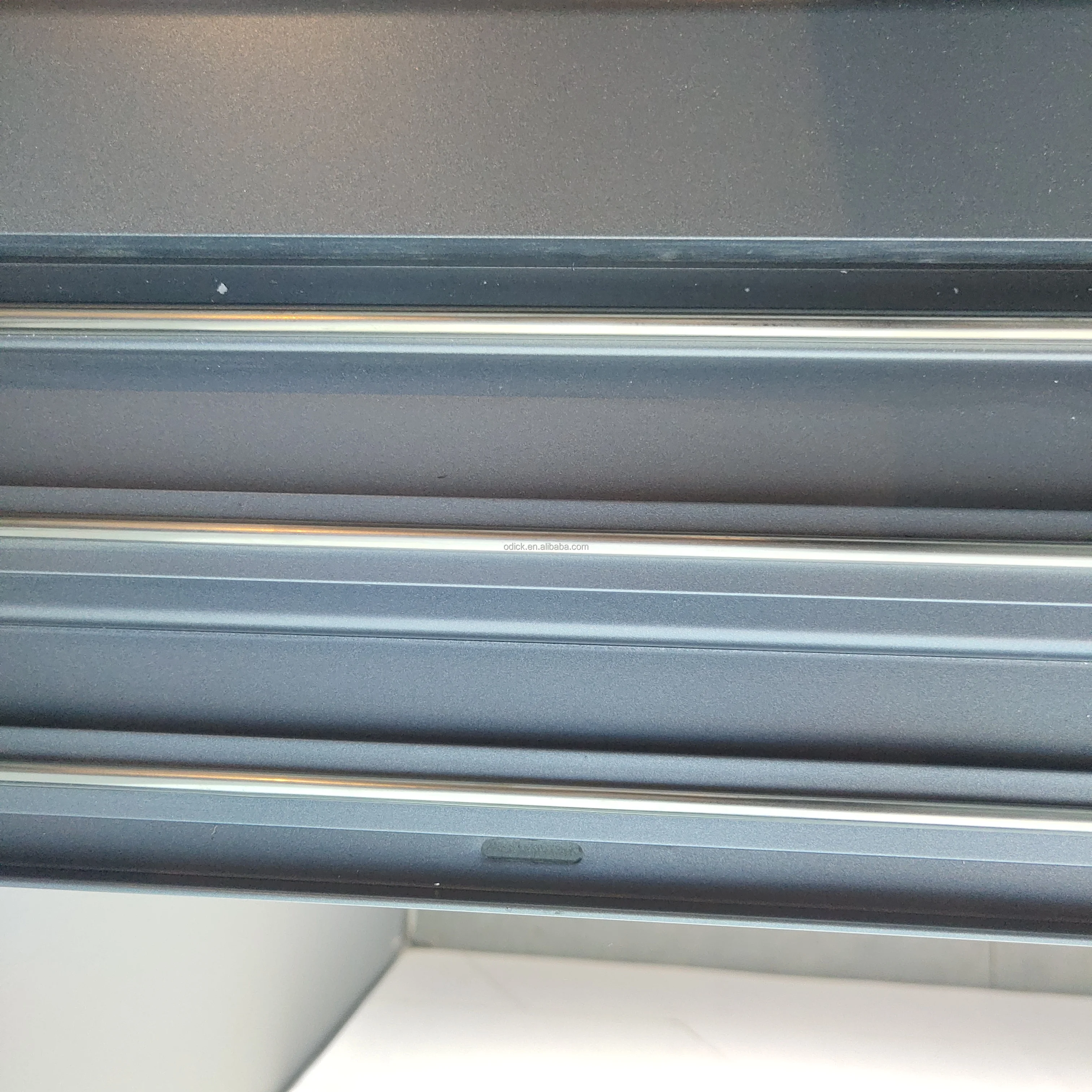 ODICK Double Glazed Aluminum Alloy Graphic Design Modern Sliding Window for Restaurant Heat Insulation Fire Rated One Hour Black