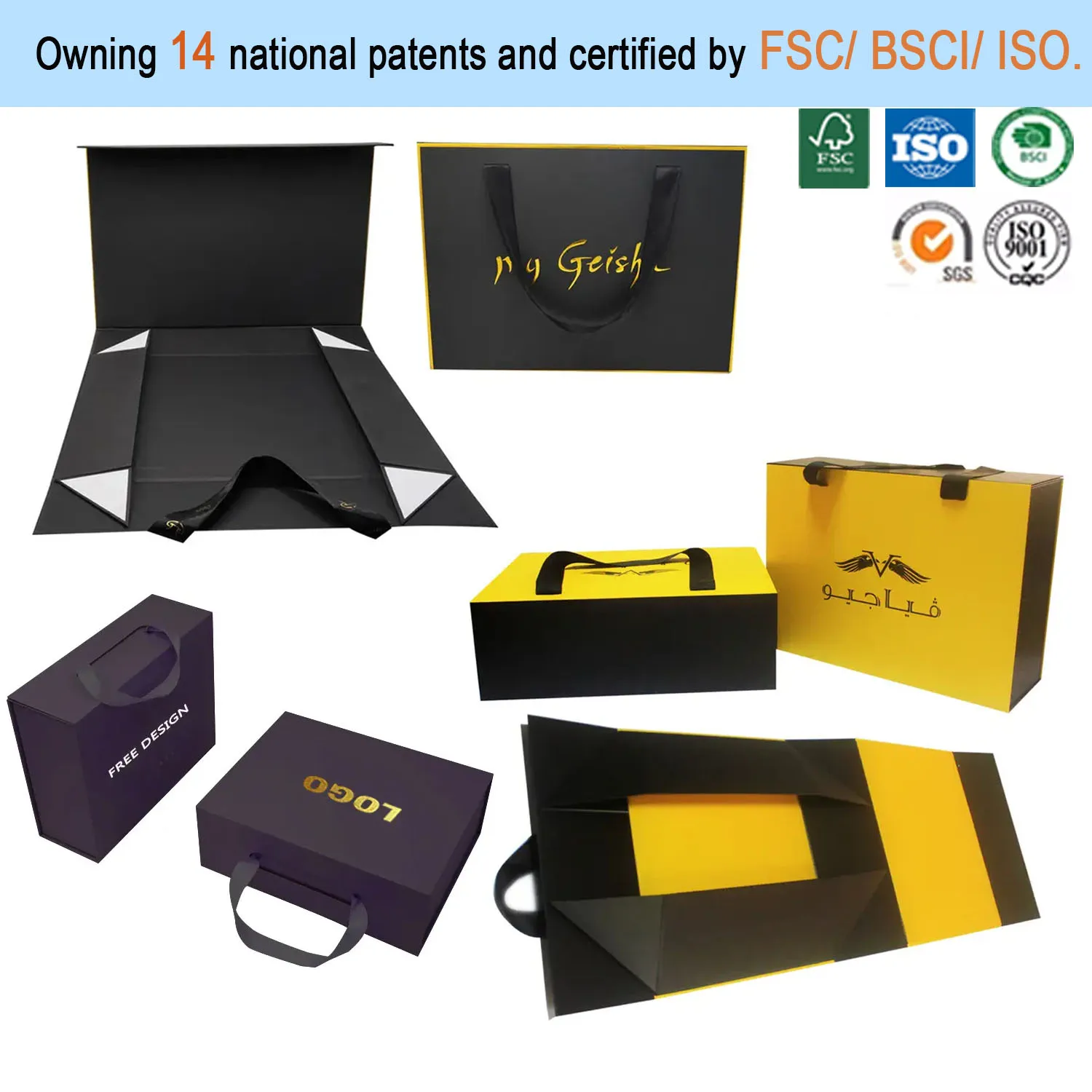 Good quality factory directly Pink Luxury Custom Printing Matt Cardboard Magnetic paper Bag gift box for Baby Clothes Packaging