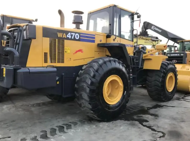 Использованный погрузчик Komatsu WA470 строительное оборудование по низкой цене Подержанные колесные погрузчики в великолепном состоянии для продажи