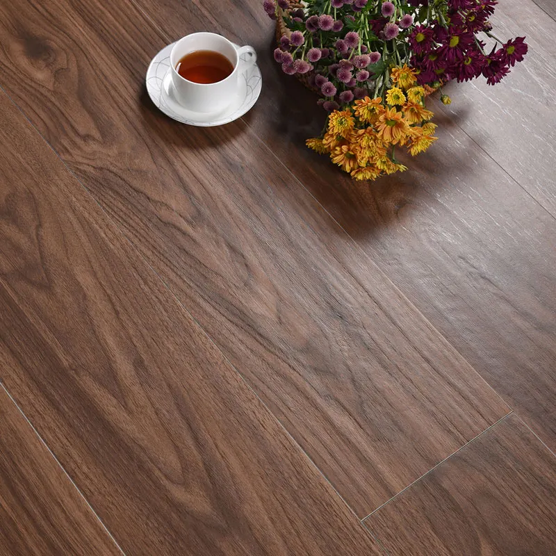 High quality Durable Dark Brown Matte Finish Walnut Design Glazed Rectified 200*1200 Non-Slip Wood Look Porcelain Floor Tile
