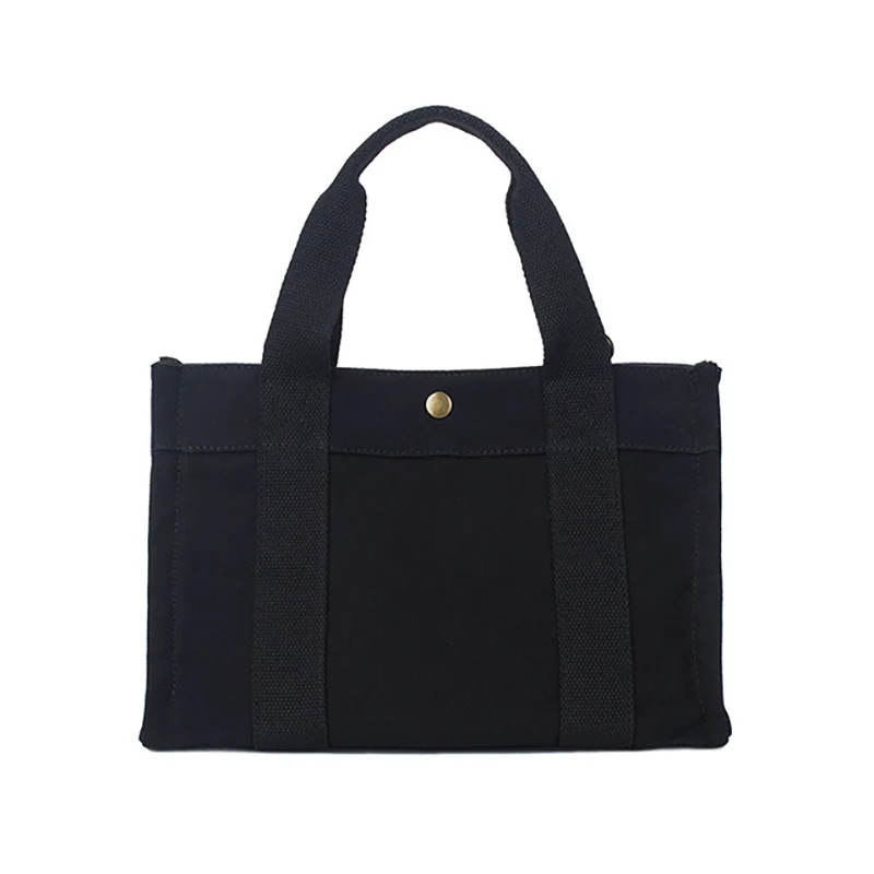 
High quality classic organic canvas tote bag fashion women canvas handbag casual canvas shoulder bag 