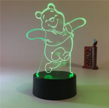 Custom Anime Vision illusion Decor 3d LED 16 Color Changing USB Charge Touch Table Lamp Acrylic Night Light