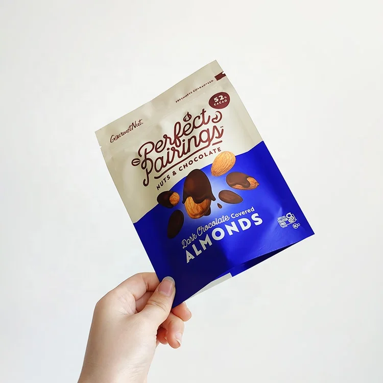 Custom Cashew Nuts Edibles Stand Up Pouch Heat Seal Plastic Food Package Nut Packaging Printed Mixed Nut Packaging