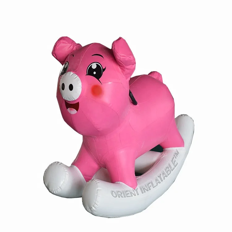 Ориентированные надувные герметичные розовые свиньи качающиеся Родео-ролики для