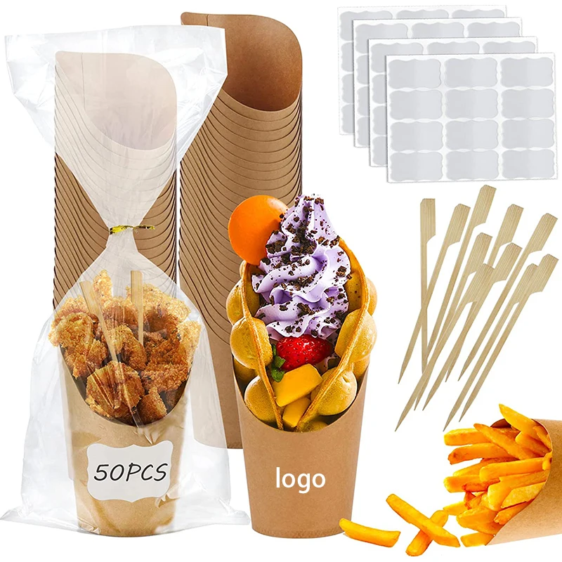 12 14 oz Disposable Charcuterie Cups with Cocktail Picks, Disposable Brown Paper Appetizer Cups With Clear Plastic Bags
