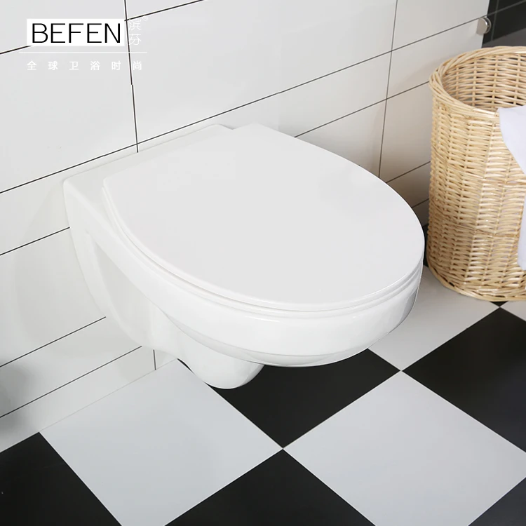 Professional design bathroom wc wall hung toilet rimless and washdown