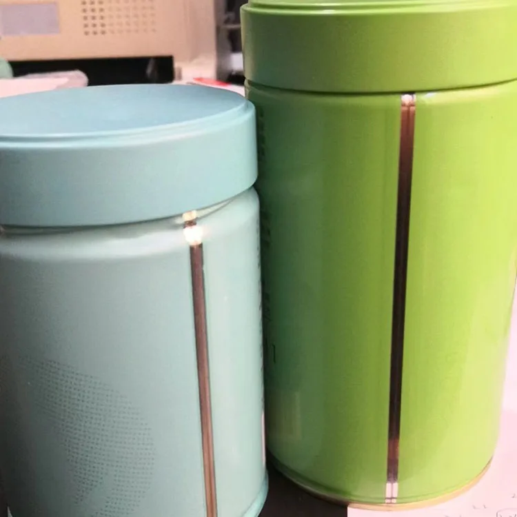 Large Stock Tea Tins Tinplate 73mm Candy Coffee Beans Matcha Powder Loose Tea Tin Can With Aluminium Seal Film