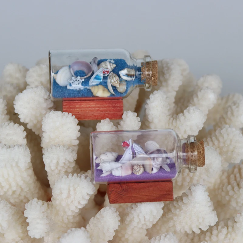 Wholesale Mini Shell Drifting Bottle Natural Shell&Conch Home Decoration Shell Crafts & Gifts Tourism Souvenirs
