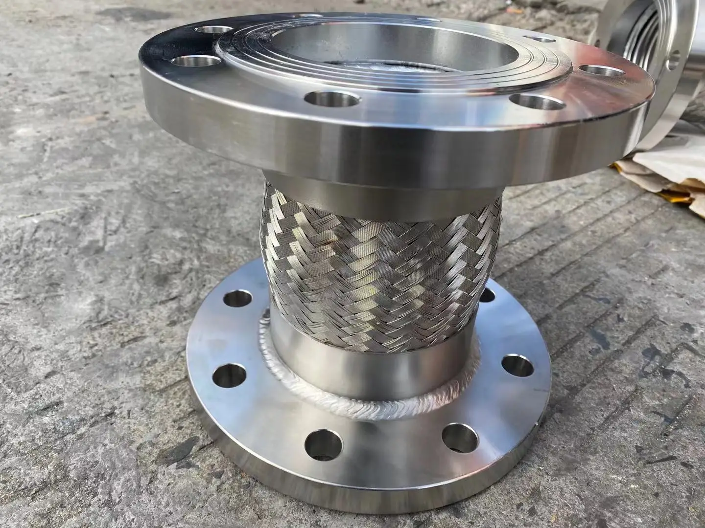 Hot Sale Braided Flexible Metal Hose With Flange Joint metal bellows coupling with clamping hub