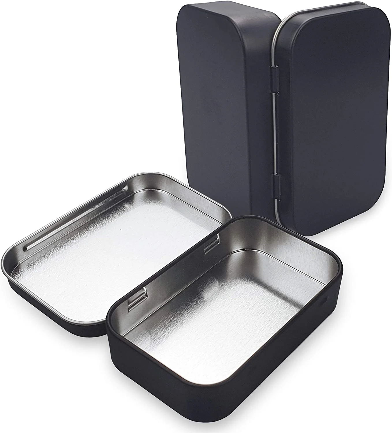 wholesale small customized tin rectangular  candy embossed metal packaging hinged metal box