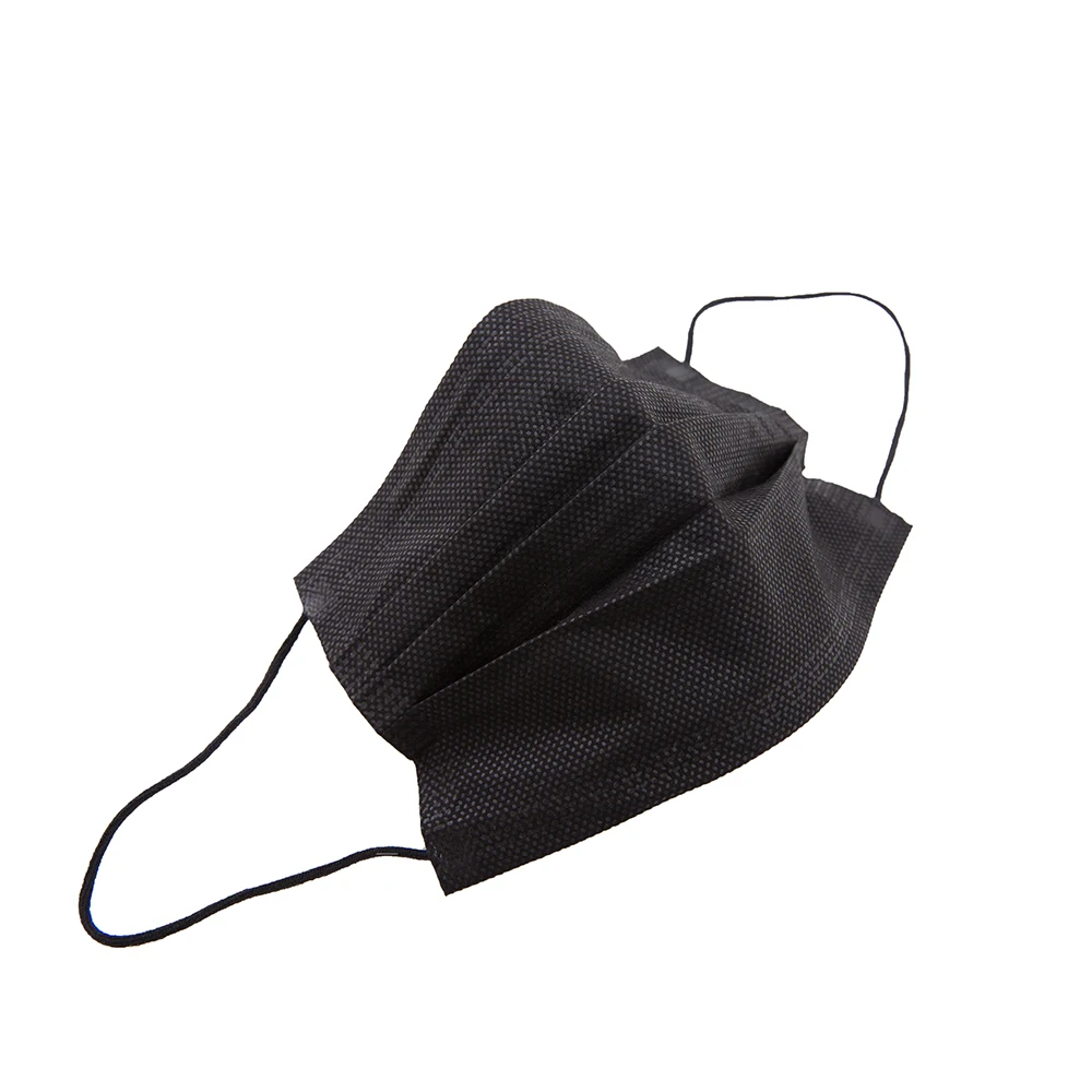 Haixin Health disposable 3 ply black medical masks nonwoven dust mask with ISO certification